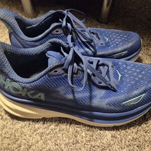 Hoka Navy and Mint Green Running Shoes